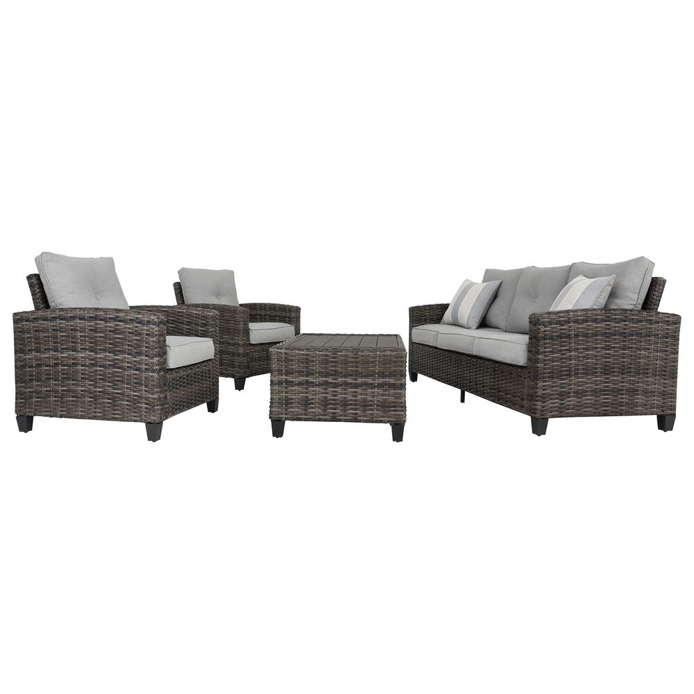 Signature Design by Ashley Cloverbrooke 4-Piece Conversation Set in Gray, , large