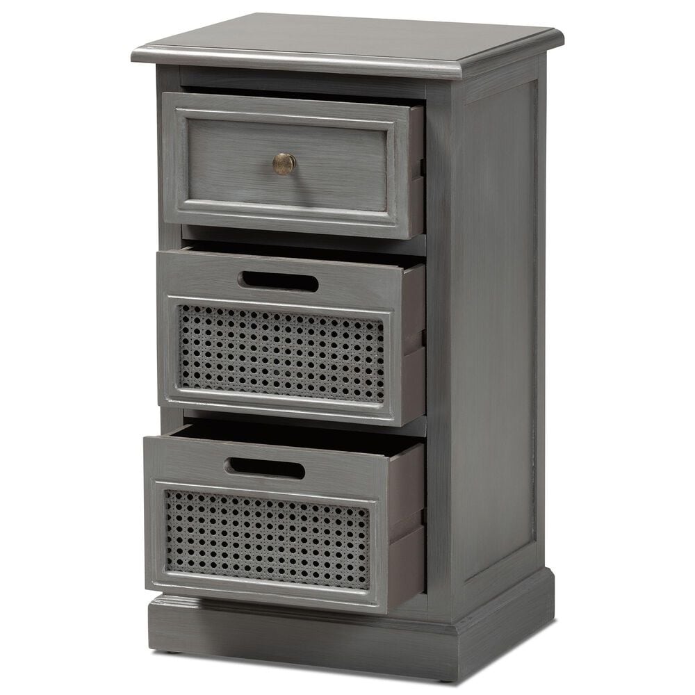 Baxton Studio Sheldon End Table in Grey, , large