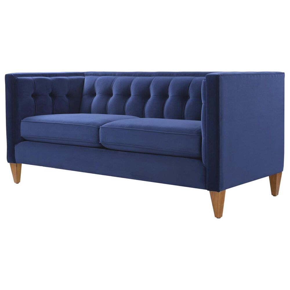 Jennifer Taylor Home Jack Tuxedo Loveseat in Navy Blue Nebraska Furniture Mart