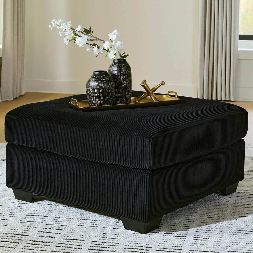Ashley SimpleJoy Oversized Accent Ottoman in Onyx, , large