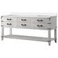 Lexora Home Norwalk 72" Double Bathroom Vanity in White Oak with White Quartz Top and Rectangular Sinks, , large