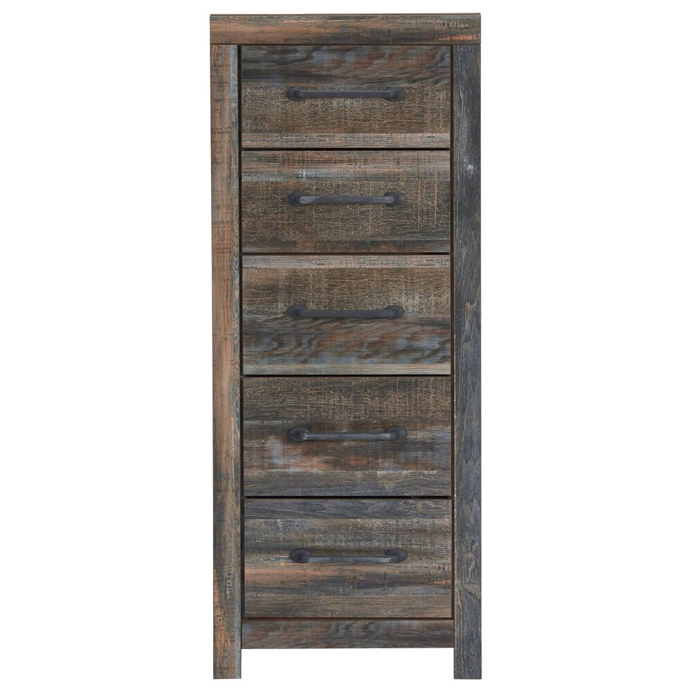 Ashley Drystan 5 Drawer Lingerie Chest in Rustic Brown, , large