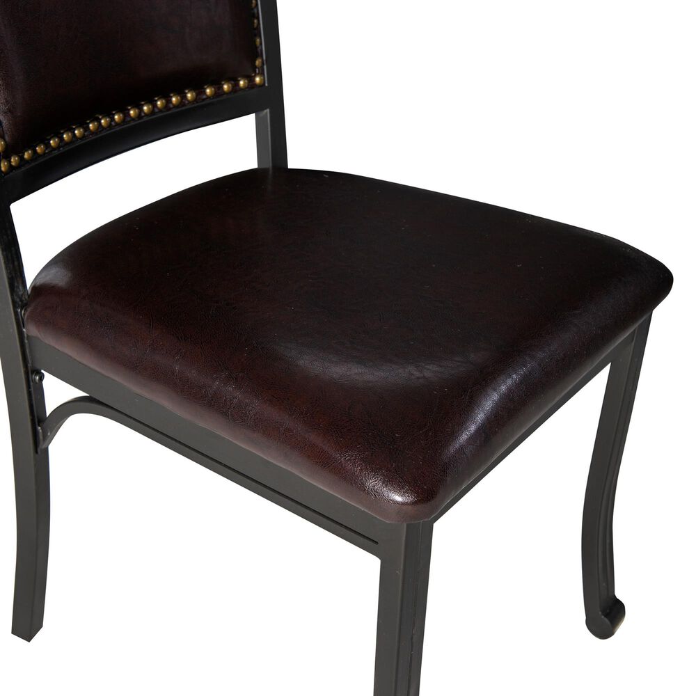 Linon Home Decor Franklin Side Chair in Black and Umber Brown, , large