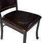 Linon Home Decor Franklin Side Chair in Black and Umber Brown, , large