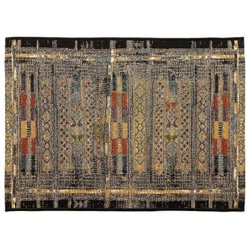 Trans-Ocean Import Liora Manne Esencia Tribal Stripe Black 2" x 2"10" Indoor/Outdoor Area Rug, , large