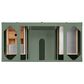 James Martin Vanities Breckenridge 48" Single Bathroom Vanity in Smokey Celadon with 3 cm Victorian Silver Quartz Top and Rectangular Sink, , large