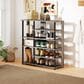 HOMLUX 6-Tier Shoe Rack in French Oak and Black, , large