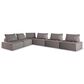 Ashley Bree Zee 6-Piece Outdoor Sectional in Brown, , large