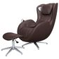 Osaki Bliss Vegan Leather Massage Ottoman in Brown, , large