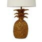 Creative Coop Resin Pineapple Table Lamp in Distressed Gold, , large