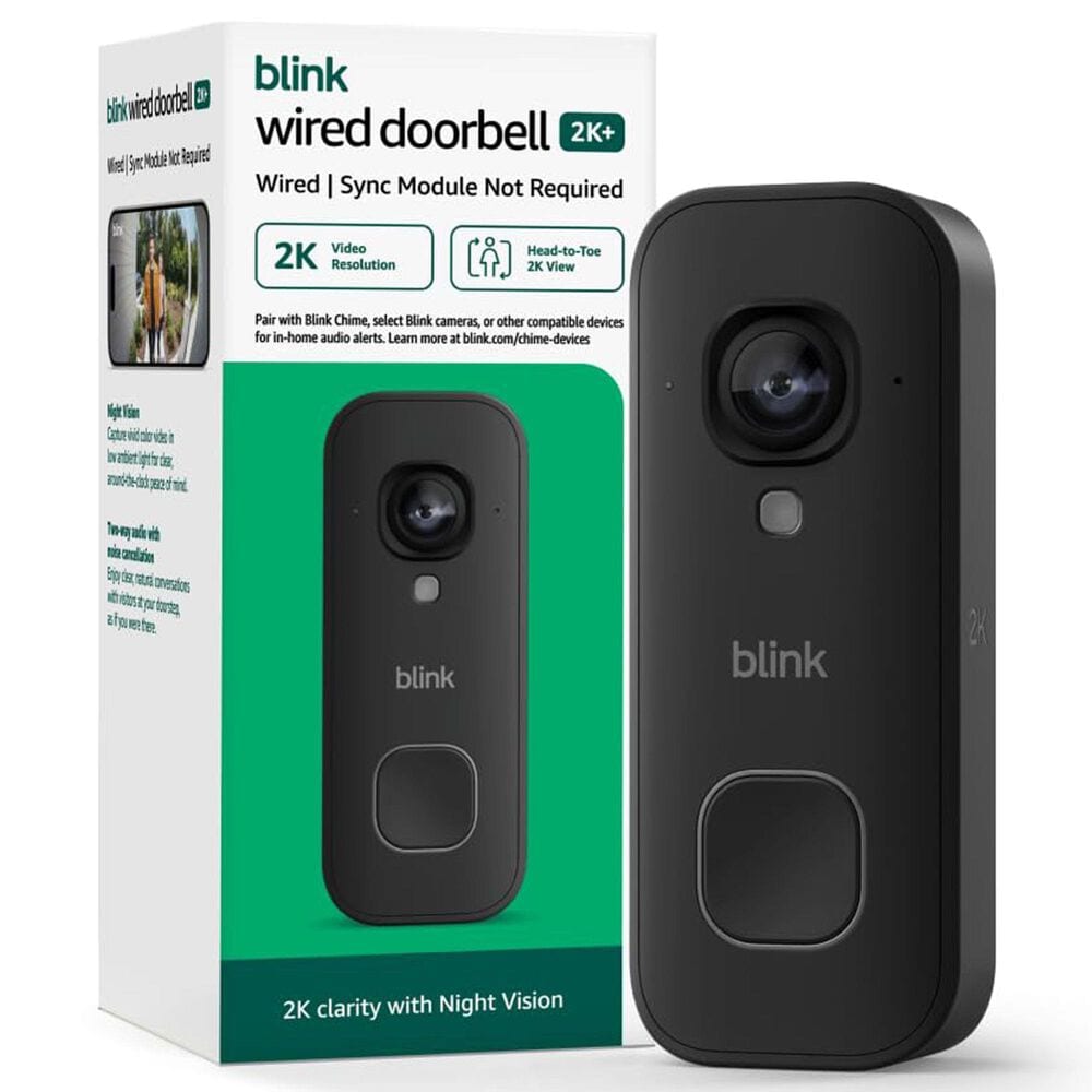 Blink Wired Doorbell 2K+ in Black, , large
