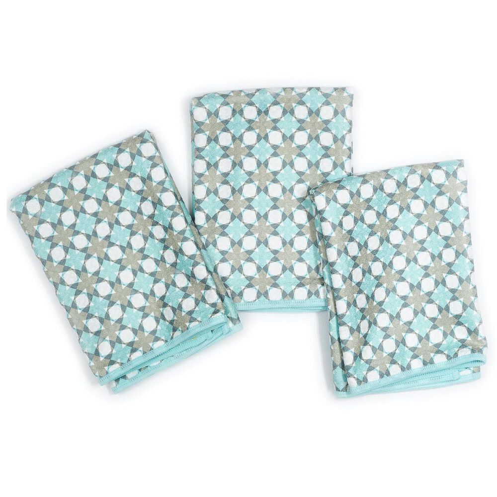 Once Again Home Sparrow Reversible Mighty Mini Towel in Sparrow Blue &#40;Set of 3&#41;, , large