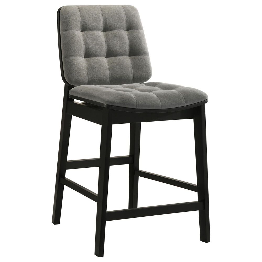 Coaster Redbridge Counter Stool with Grey Cushion in Black, , large