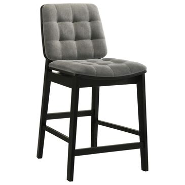 Coaster Redbridge Counter Stool with Grey Cushion in Black, , large