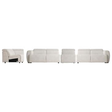 Bernhardt Aldo 4-Piece Power Motion Sectional in White and Cream, , large