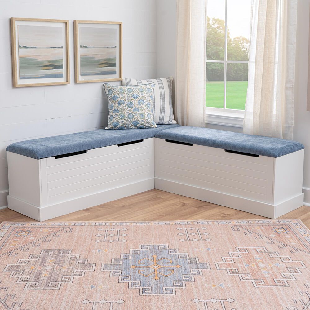 Linon Home Decor Nova Corner Nook in White, , large