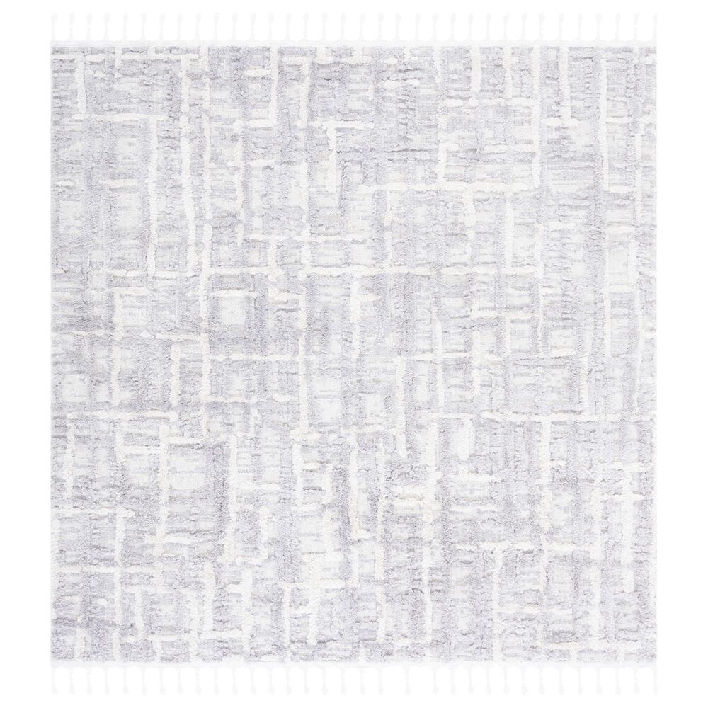 Safavieh Marrakesh 6"7" Square Ivory and Dark Grey Area Rug, , large