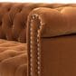 Jennifer Taylor Home Alto Stationary Sofa in Burnt Orange Velvet, , large