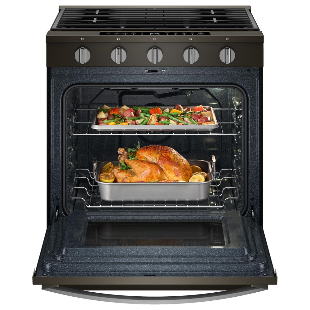 Whirlpool 5.0 Cu. Ft. Slide-In Gas Range in Black Stainless Steel, , large
