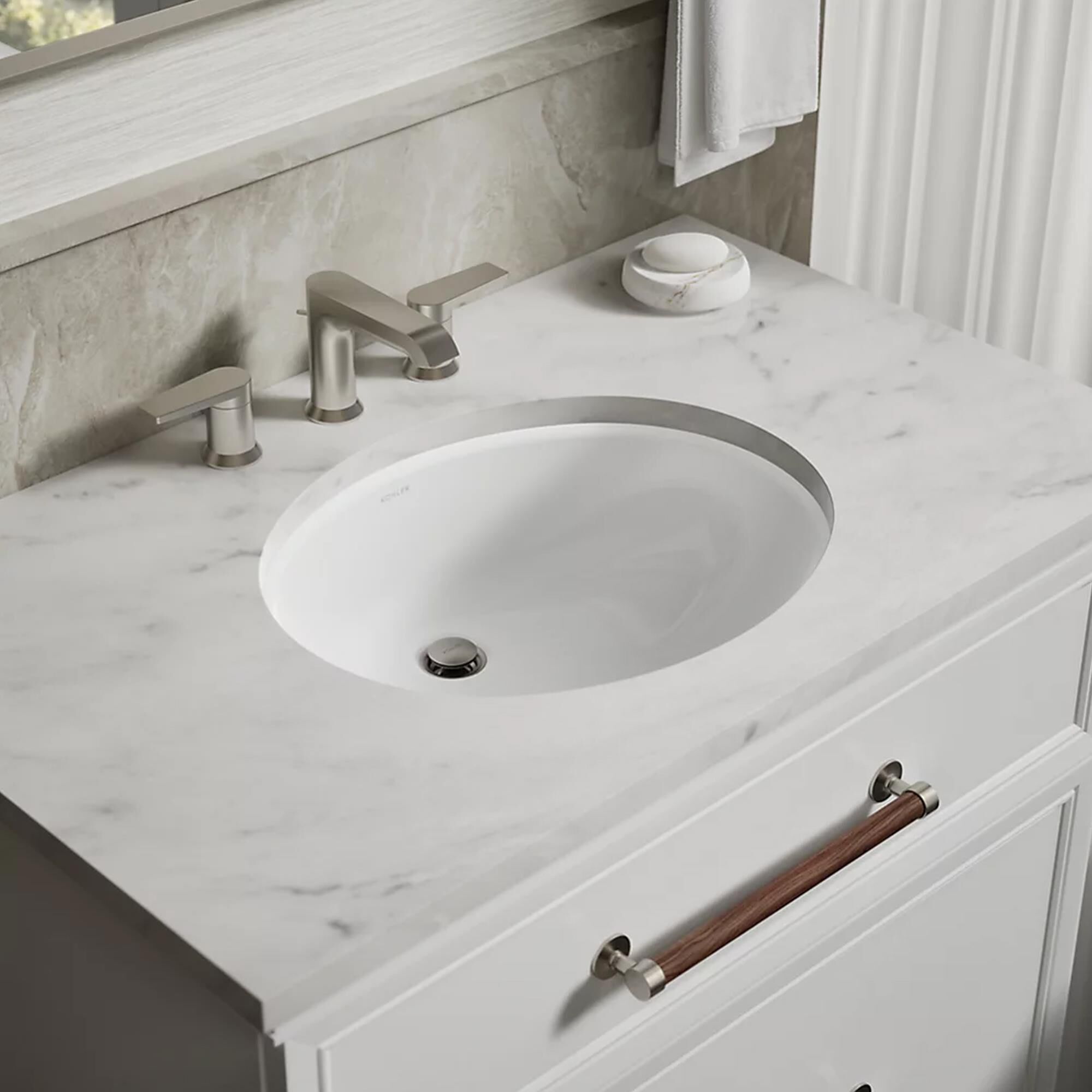 ラウンド用品・アクセサリー CLUBHAUS Original NEW Pitchfix - White Kohler Caxton Oval Undermount Bathroom Sinks in White