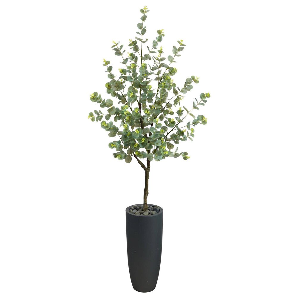 Nearly Natural Inc 5" Eucalyptus Artificial Tree in Gray, , large