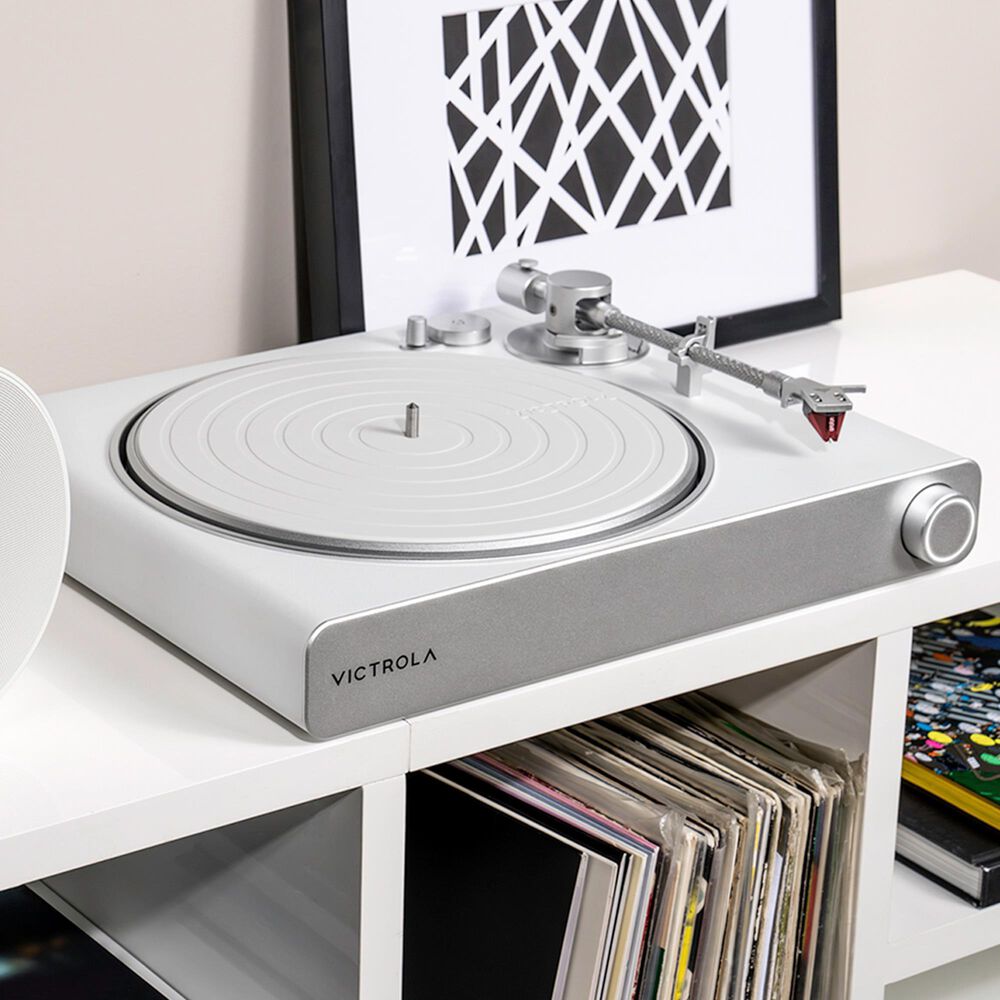 Victrola Stream Pearl Wi-Fi Bluetooth Turntable in White and Silver, , large