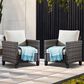 HOMLUX 28" Patio Single Chair in Grey (Set of 2), , large