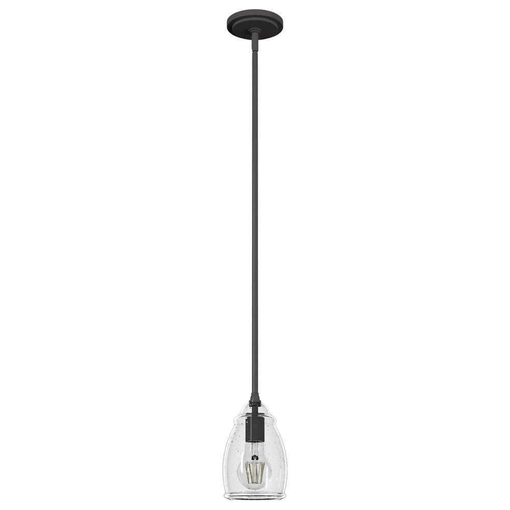 Hunter Dunshire 5.25" 1-Light Mini Pendant with Seeded Shade in Noble Bronze, , large