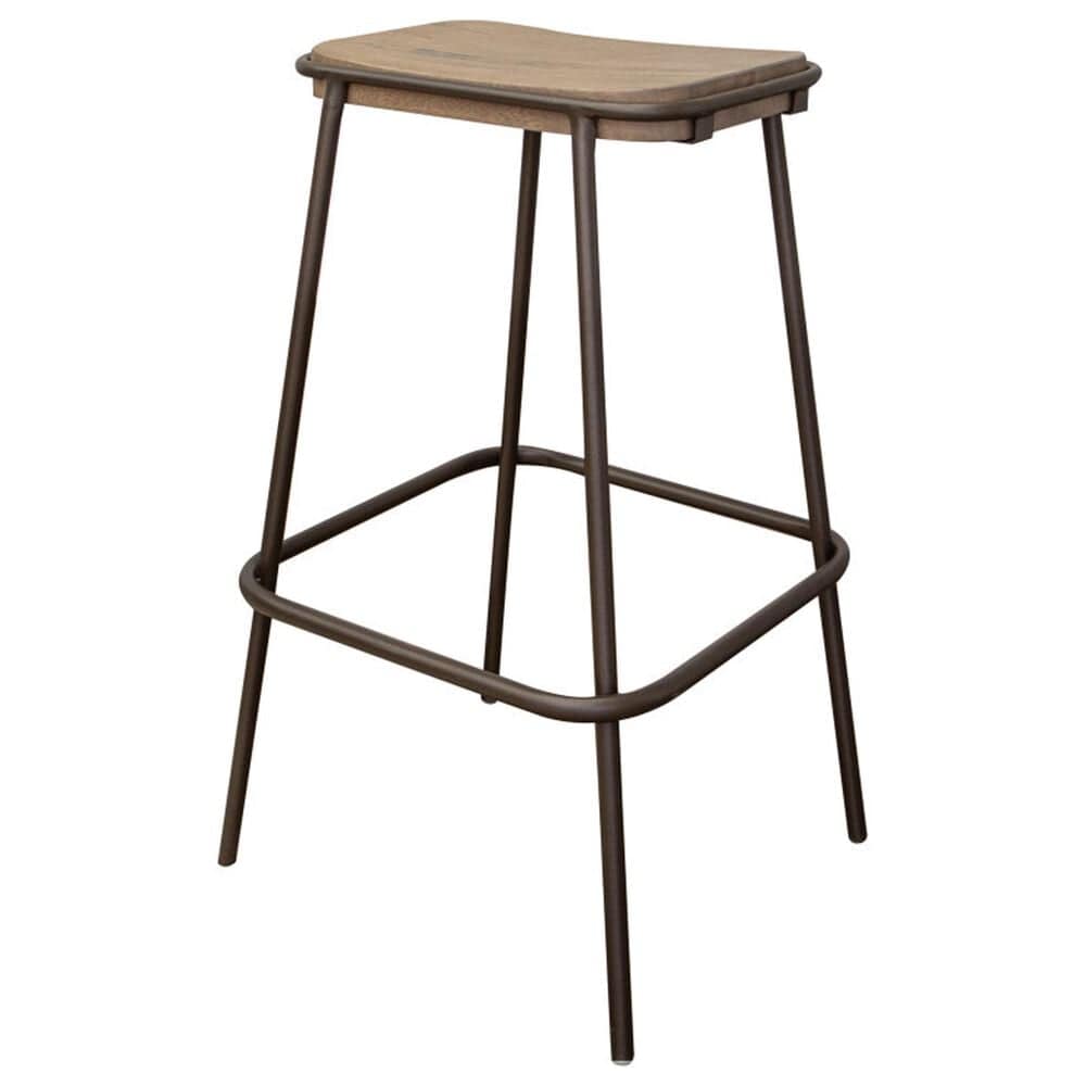 Fallridge Natural Parota 30" Barstool in Natural and Black, , large