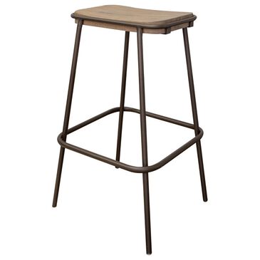Fallridge Natural Parota 30" Barstool in Natural and Black, , large
