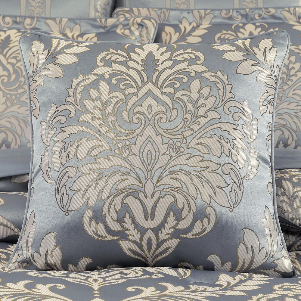 J. Queen New York Lorenzo 20&quot; Square Throw Pillow in Cream and Blue, , large