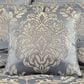 J. Queen New York Lorenzo 20" Square Throw Pillow in Cream and Blue, , large