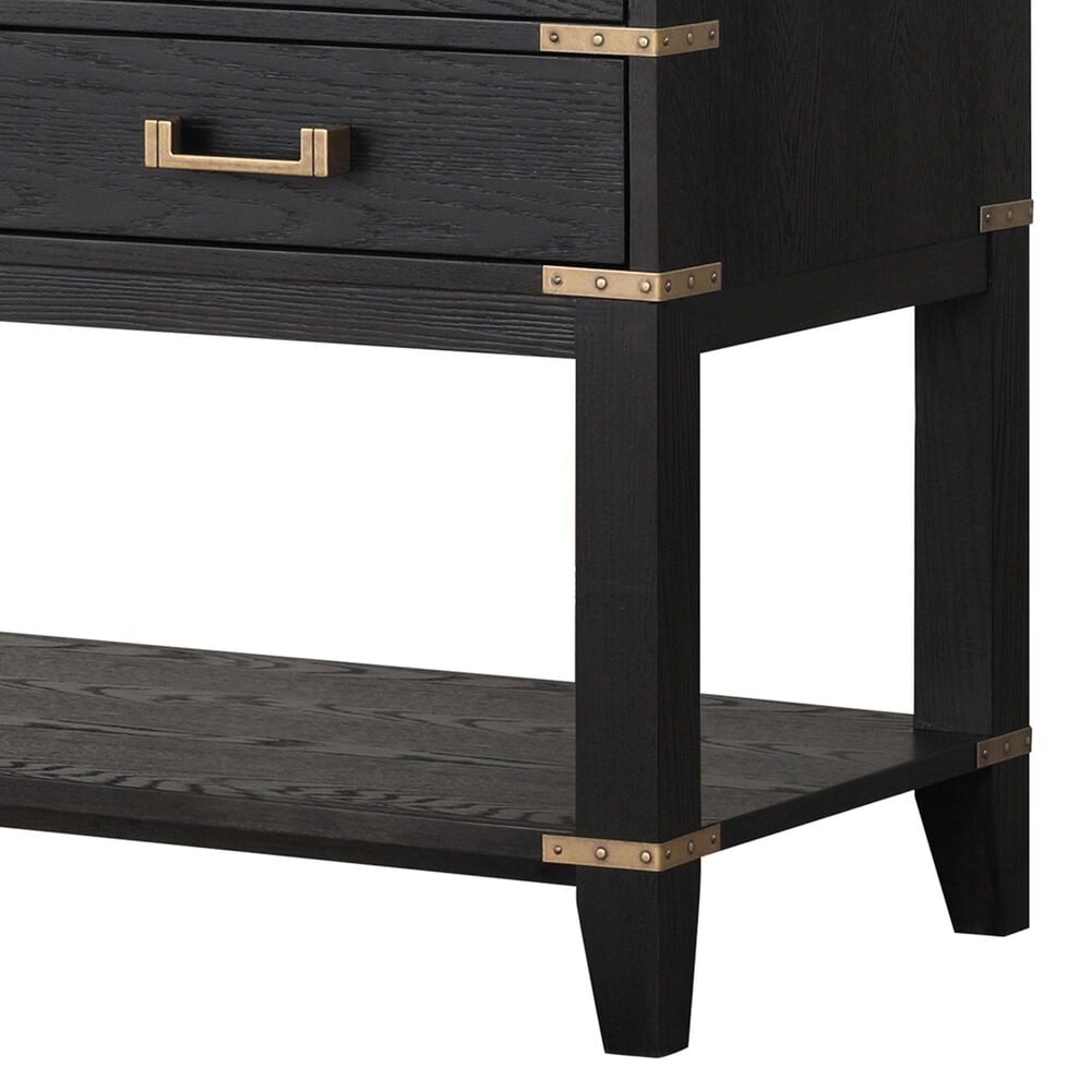 Lexora Home Norwalk 60&quot; Double Bathroom Vanity in Black Oak with White Carrara Marble Top and Rectangular Sinks, , large