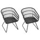 Hearth and Haven Terry Outdoor Dining Club Chair in Gray (Set of 2), , large