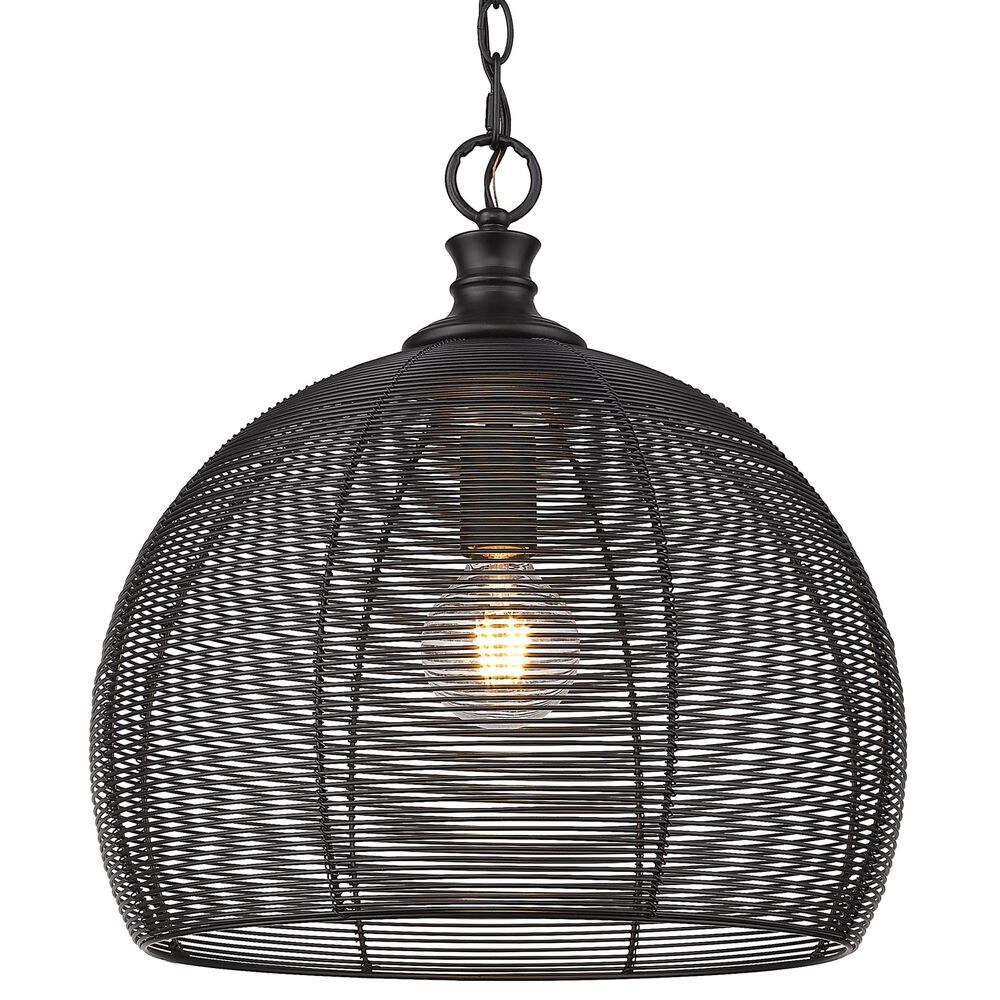 Golden Lighting Calypso Medium Pendant in Matte Black, , large