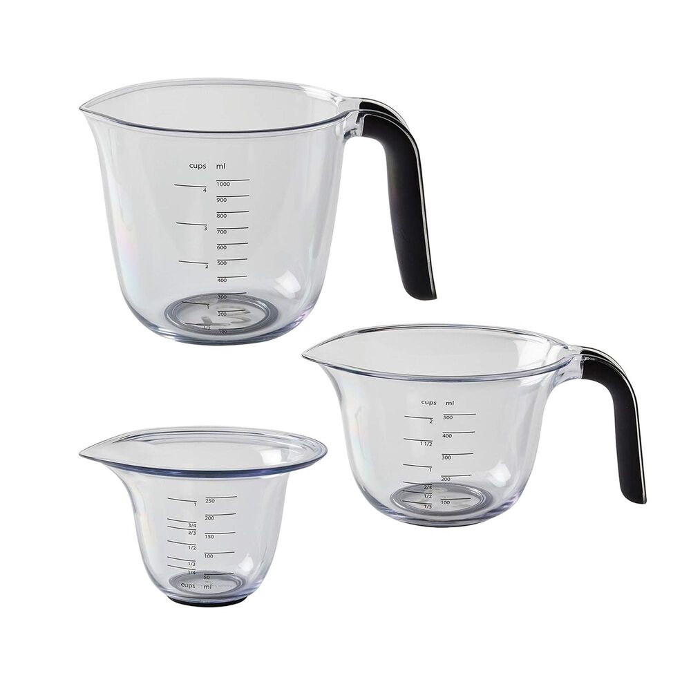KitchenAid Gourmet 3-Piece Measuring Jugs in Onyx, , large