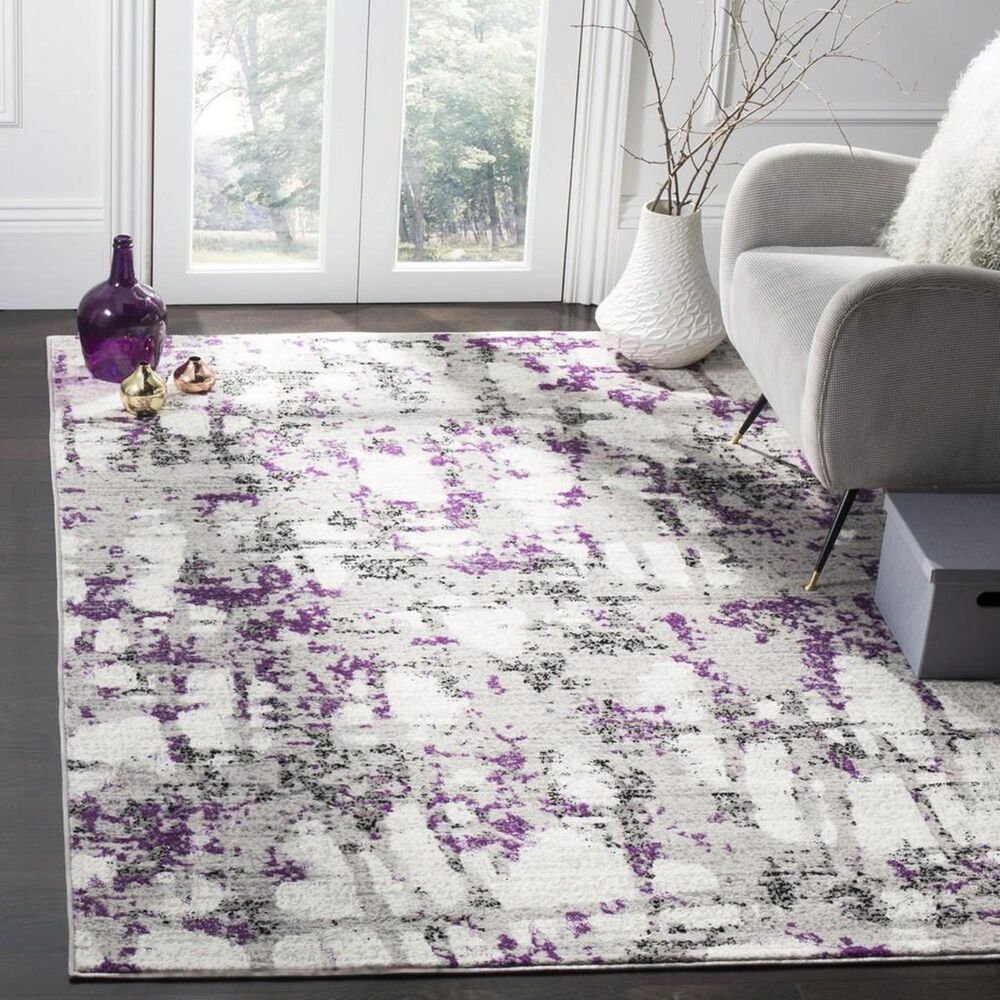 Safavieh Skyler SKY193R 9&#39; x 12&#39; Grey and Purple Area Rug, , large