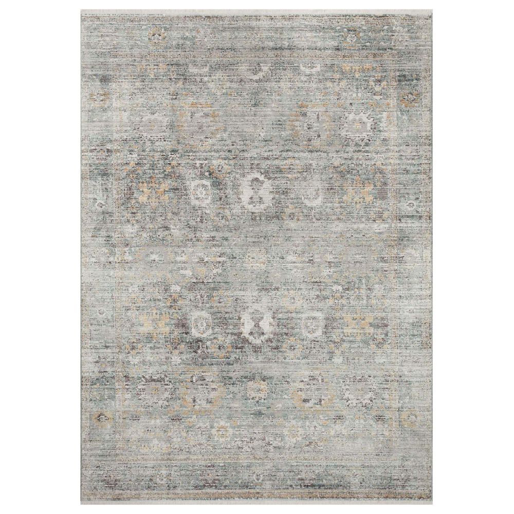 Loloi Bonney 9"3" x 12"10" Teal and Gold Area Rug, , large