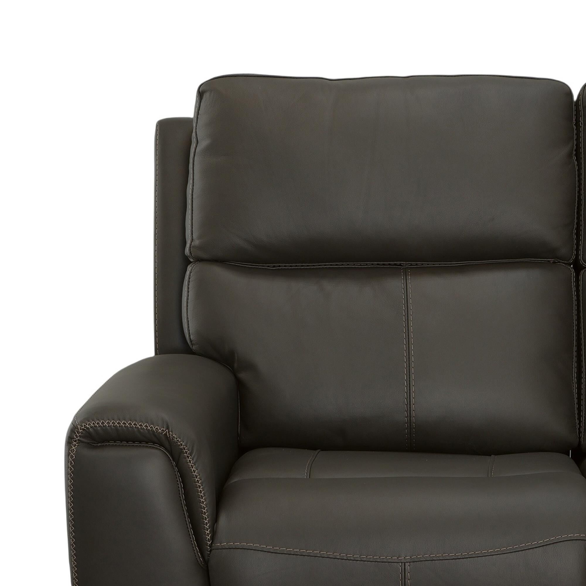 Flexsteel Jarvis Power Reclining Sofa with Headrests in Mica
