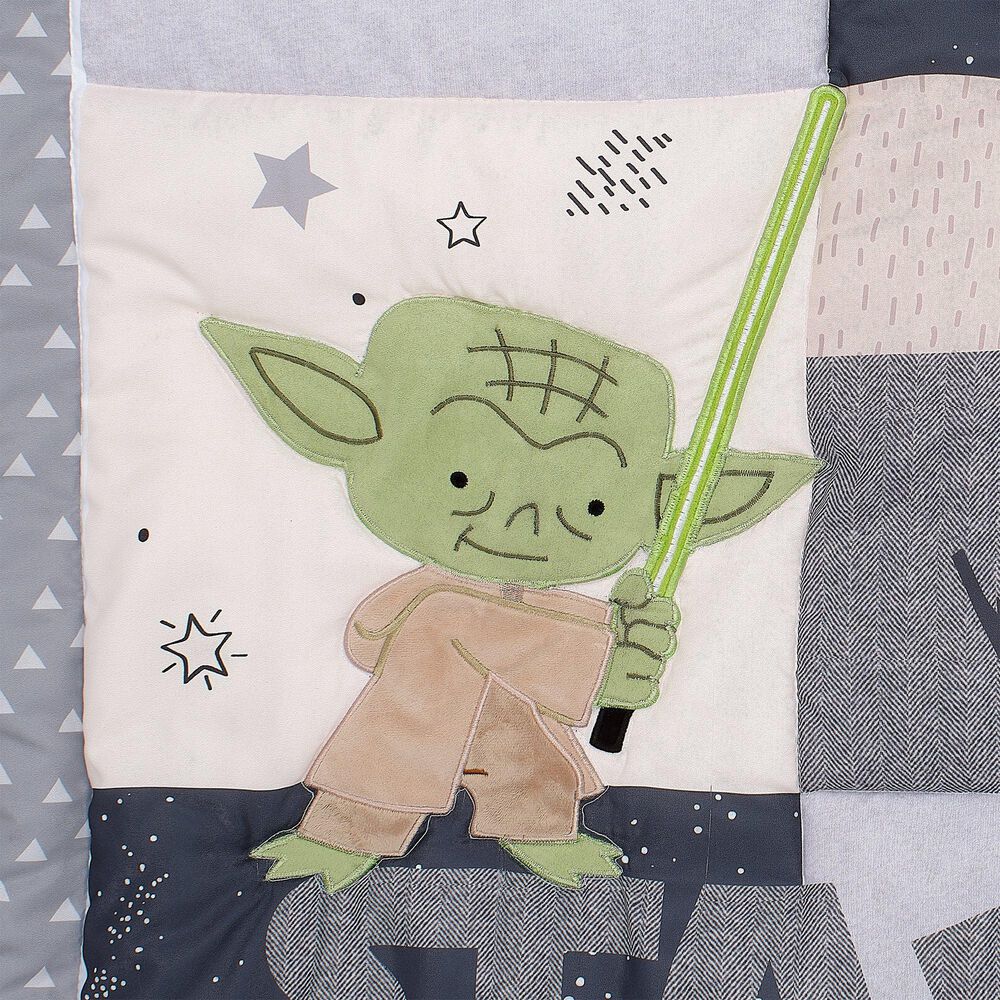 Lambs and Ivy Star Wars Classic 3-Piece Crib Bedding Set in Gray, Green, White and Black, , large
