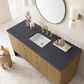James Martin Vanities Hudson 60" Single Bathroom Vanity in Light Natural Oak with 3 cm Charcoal Soapstone Quartz Top and Rectangular Sink, , large