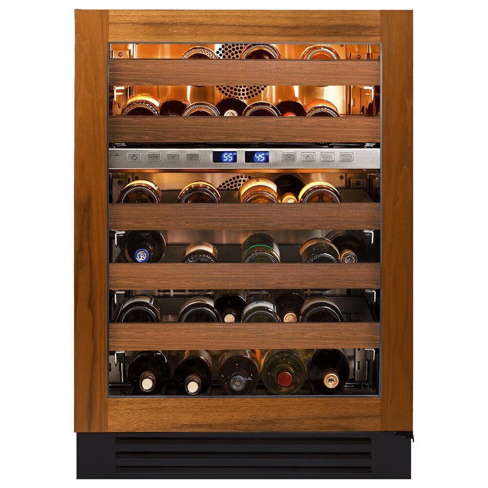 True Residential 5.28 Cu. Ft. Dual Zone Undercounter Wine Cabinet with Right Hinge and Glass Door in Panel Ready, , large