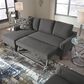 Signature Design by Ashley Jarreau Left Facing Sofa Chaise Sleeper in Dark Gray, , large