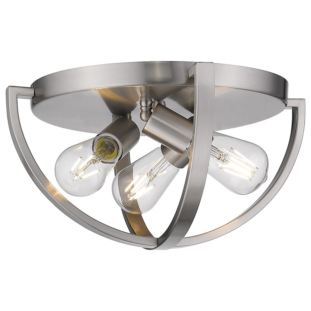 Golden Lighting Colson 15&quot; Flush Mount in Pewter, , large