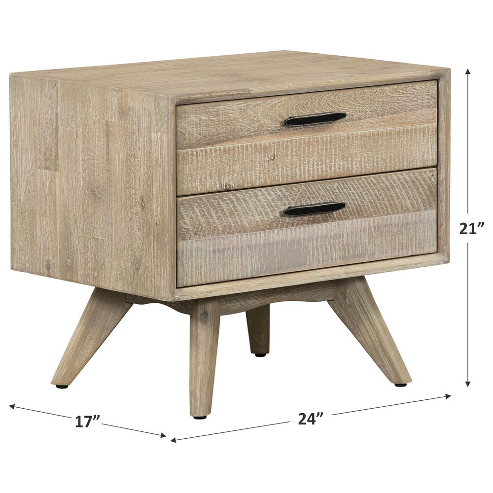 Blue River Baly 2 Drawer Nightstand in Gray Sandblast Summer/Black, , large