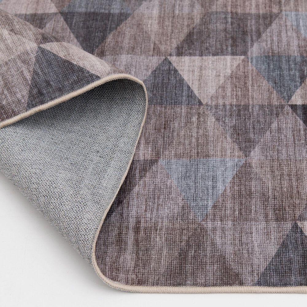 Central Oriental Rugease Velveteen Marlow Brown and Dark Grey 7&#39;6&quot; x 9&#39;6&quot; Area Rug, , large