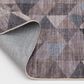 Central Oriental Rugease Velveteen Marlow Brown and Dark Grey 7"6" x 9"6" Area Rug, , large