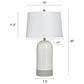 Flair Industries 30" Ceramic Table Lamp in Evian Ivory, , large