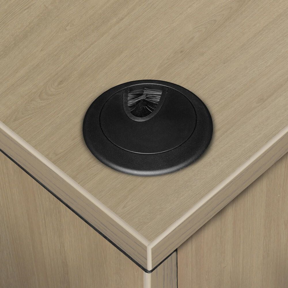 Regency Global Sourcing Legacy 71" U-Shaped Desk with Double Pedestal Drawer in Noble Oak, , large