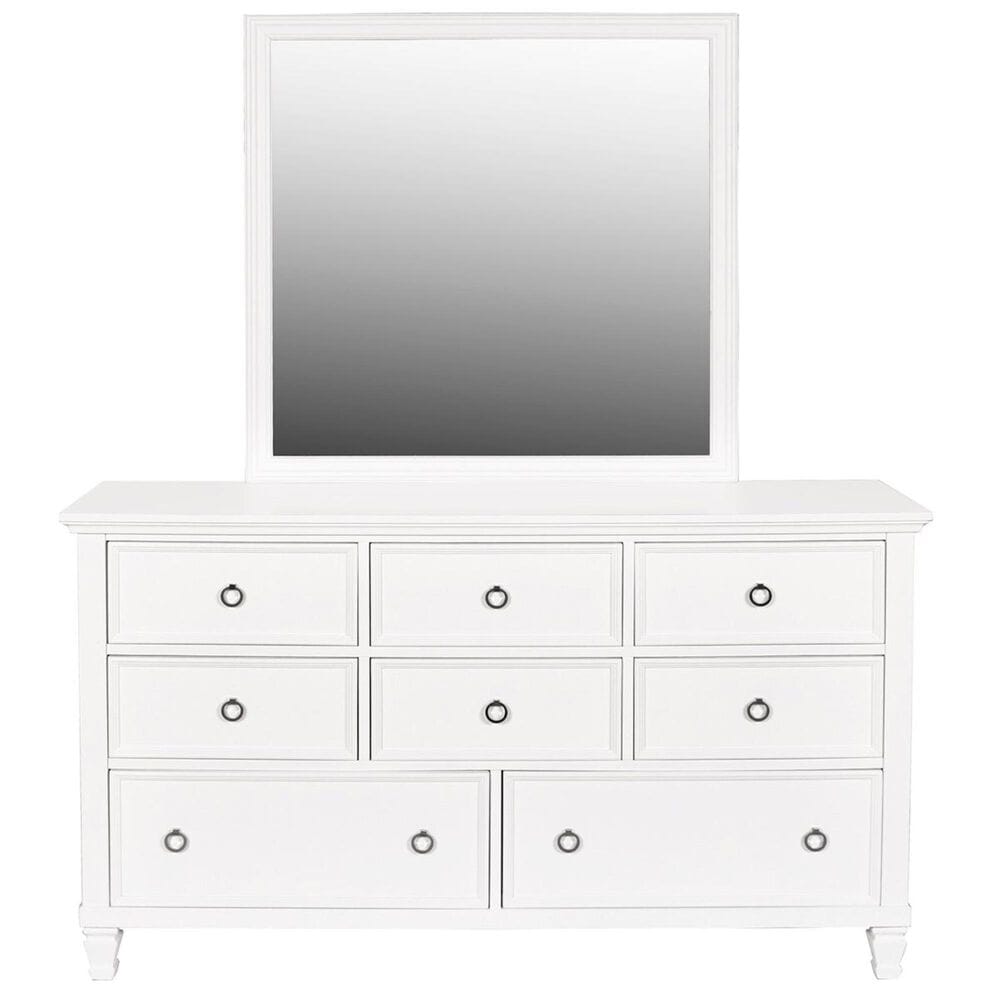 New Heritage Design Tamarack 4 Piece Queen Bedroom Set in White, , large